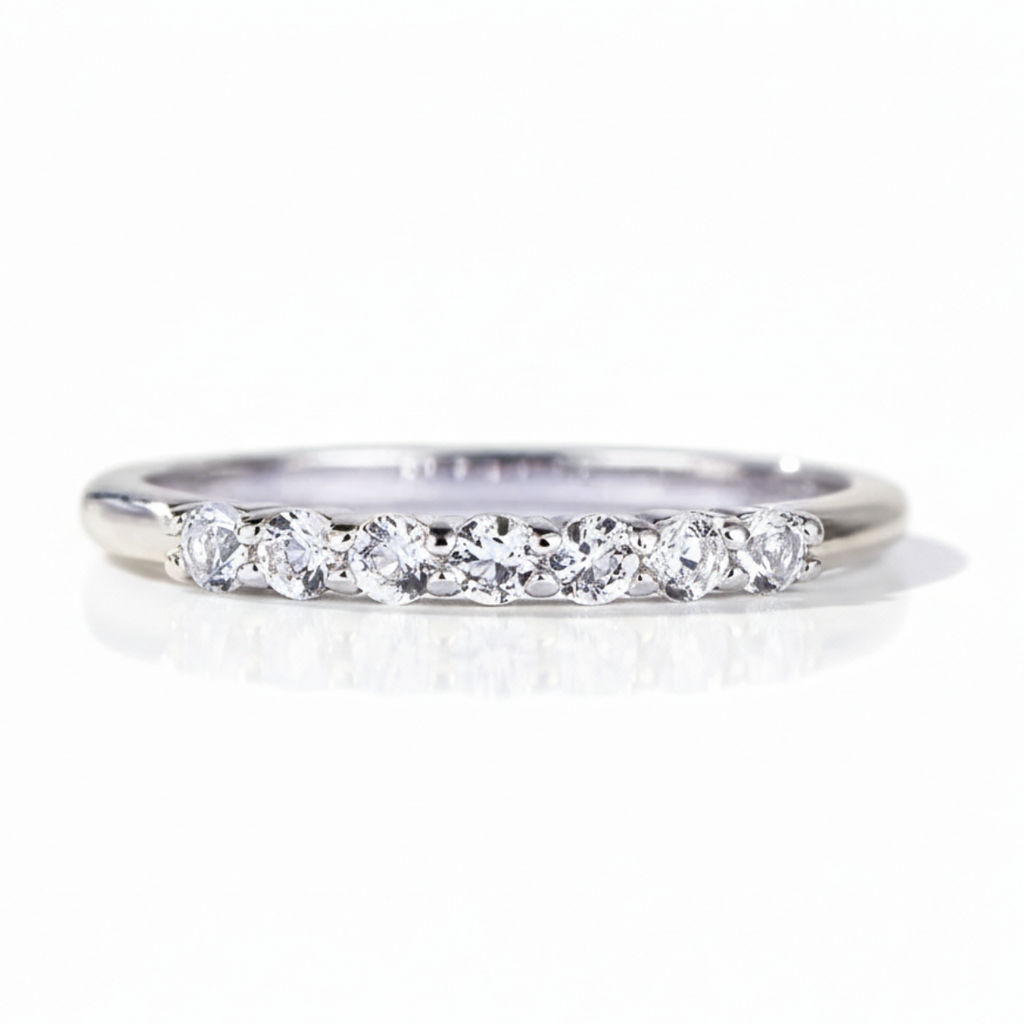 Anel em prata .925 e moissanite