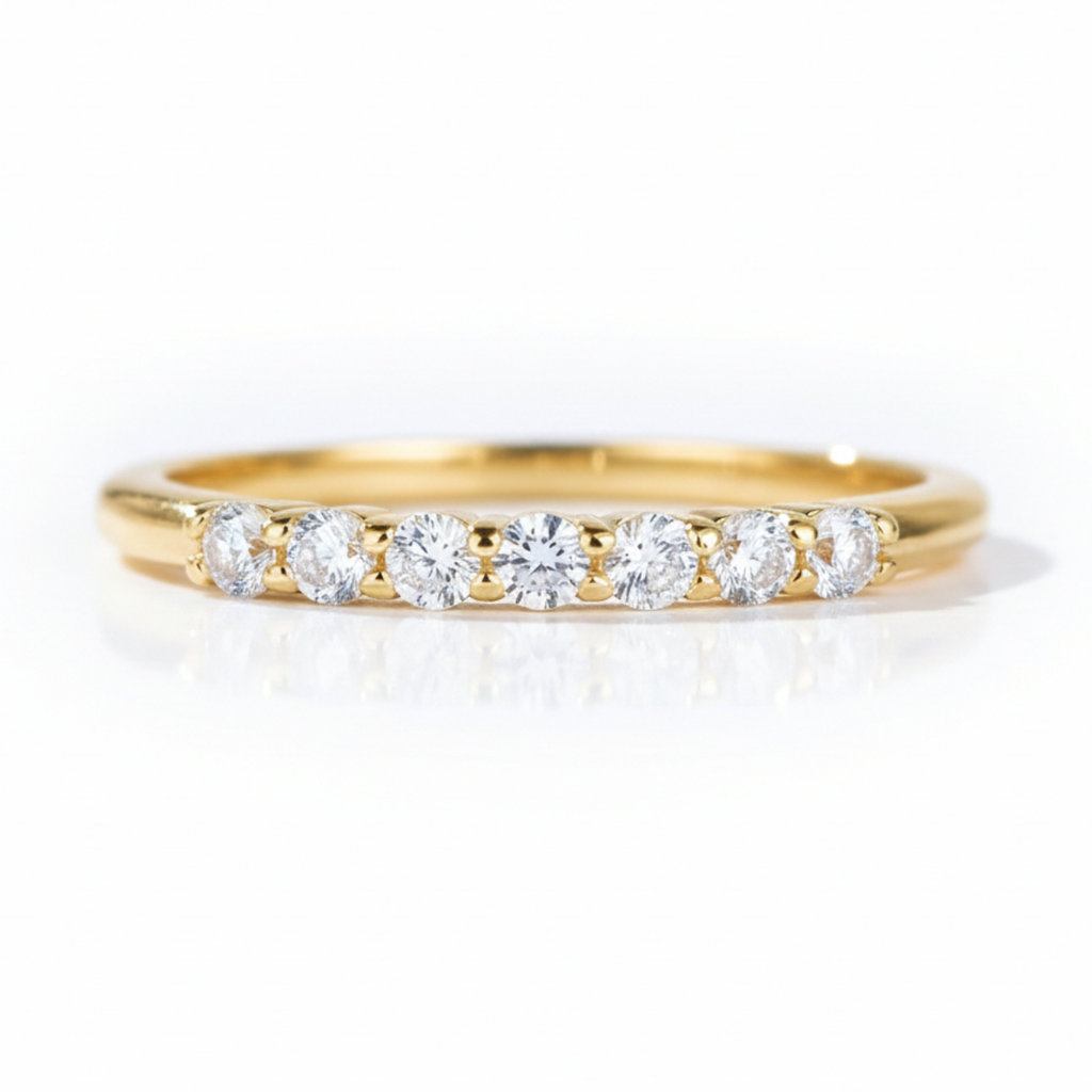 Anel em prata .925 e moissanite