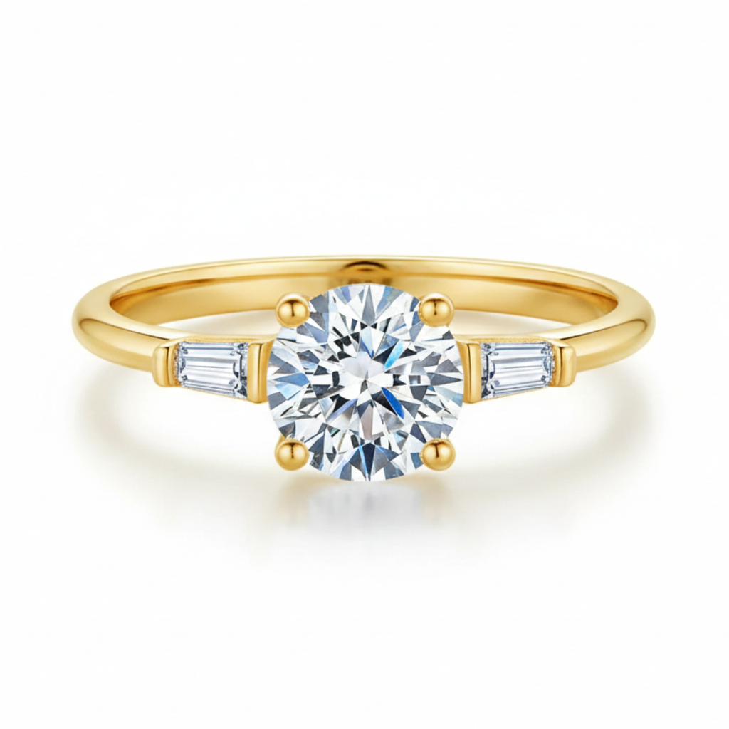 Anel em prata .925 e Moissanite. 1.0ct