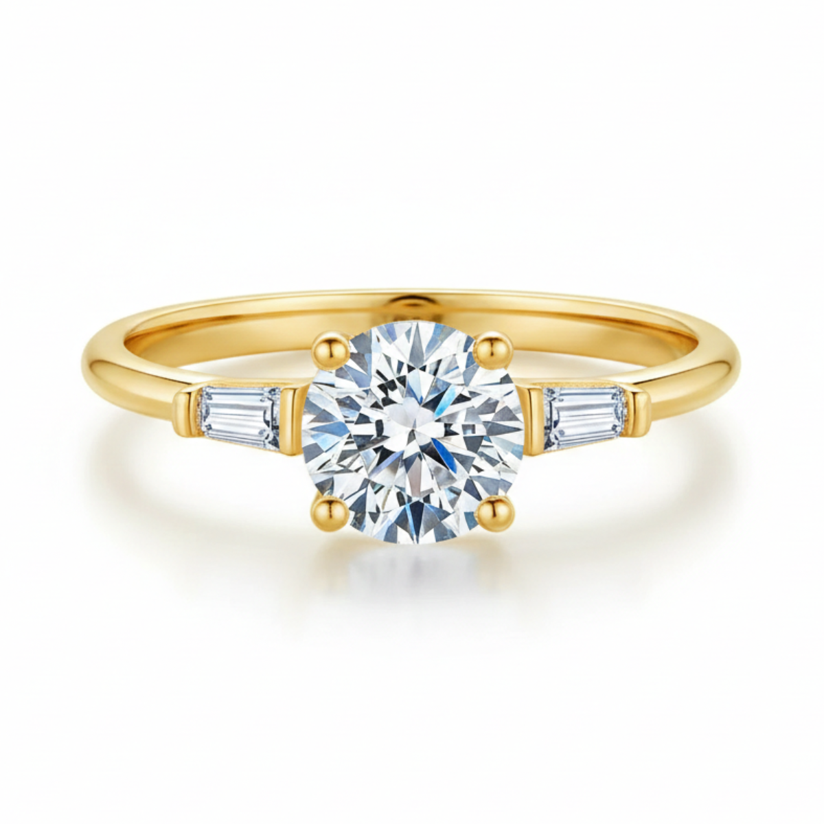 Anel em prata .925 e Moissanite. 1.0ct