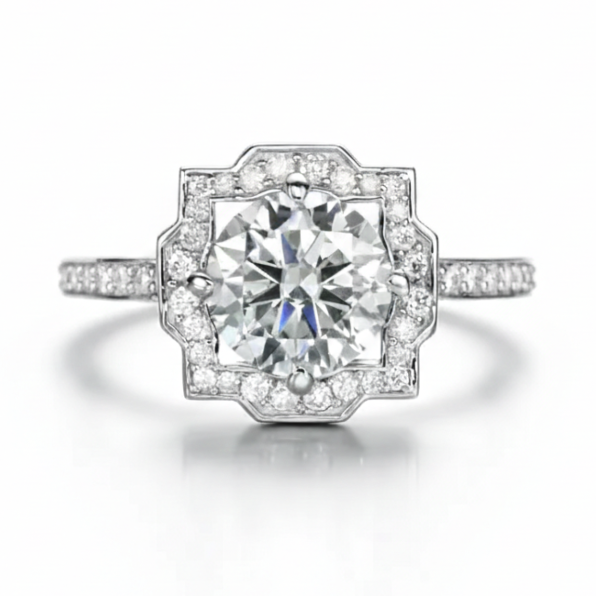 Solitário em prata .925 e  2.5ct moissanite