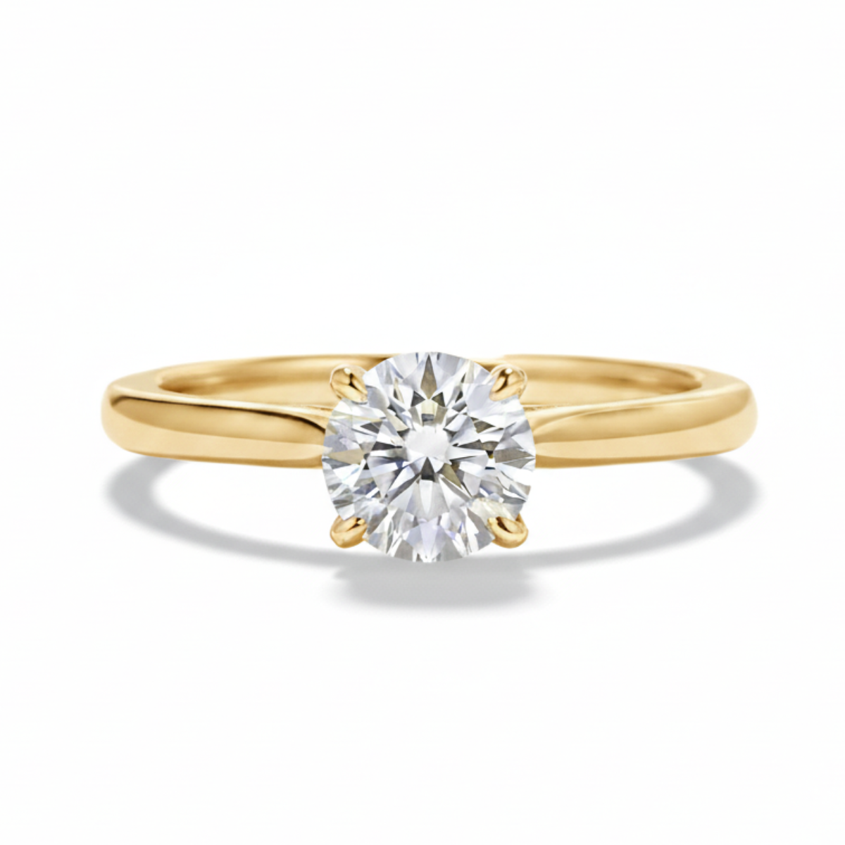 Solitário em prata .925 e  1.0ct moissanite