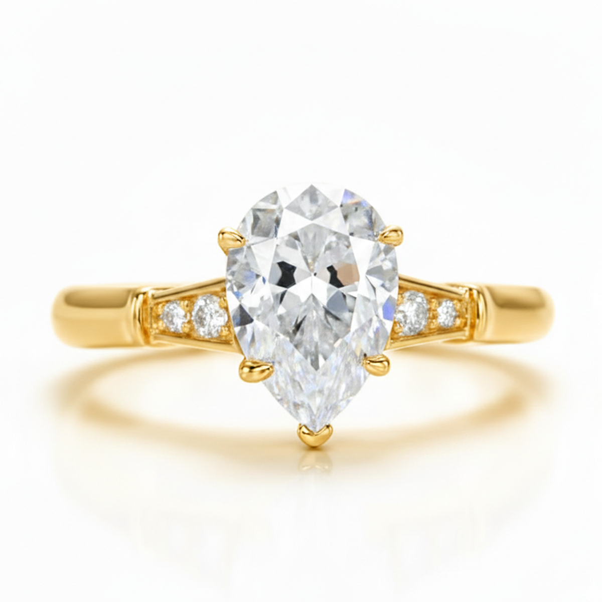 Solitário em prata .925 e moissanite