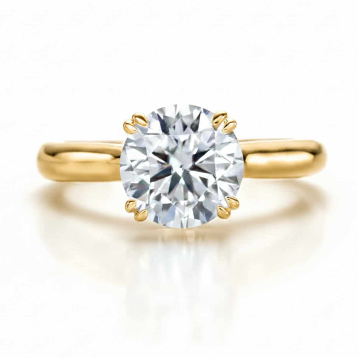 Solitário em prata .925 e 3.0 CT moissanite