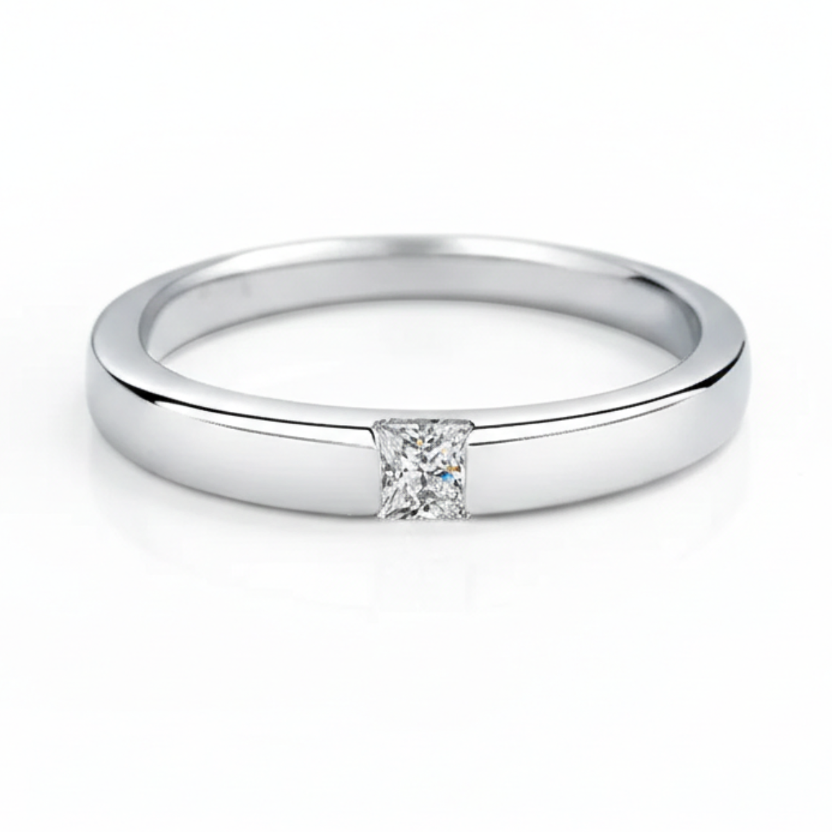 Anel em prata .925 e 0.3 CT moissanite