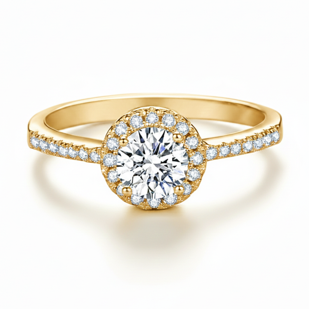 Solitário em prata .925 e 1CT moissanite