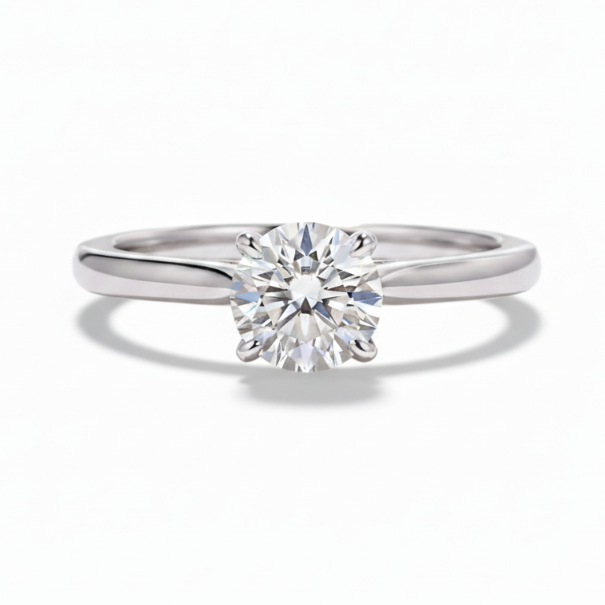 Solitário em prata .925 e  1.0ct moissanite