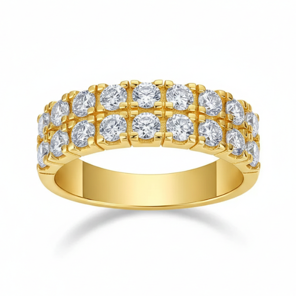 Anel em prata .925 e moissanite