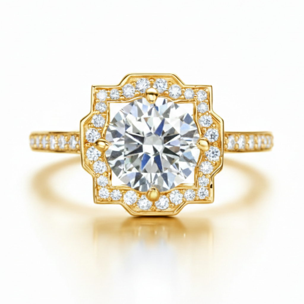 Solitário em prata .925 e  2.5ct moissanite