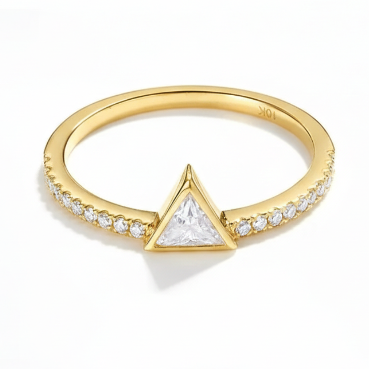 Anel em prata .925 e moissanite