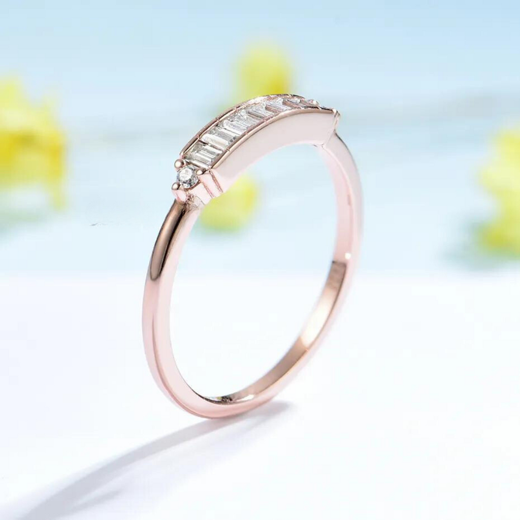Anel em prata .925 e moissanite