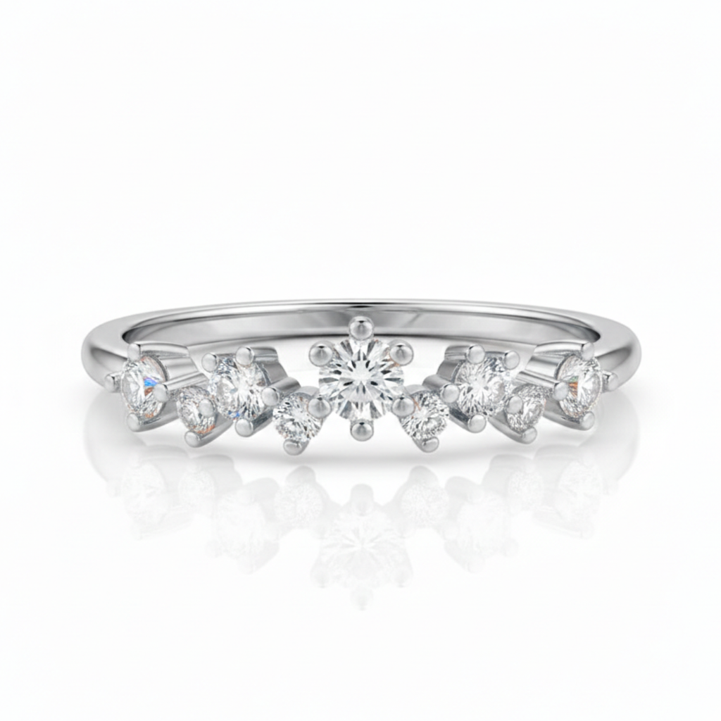 Anel em prata .925 e moissanite