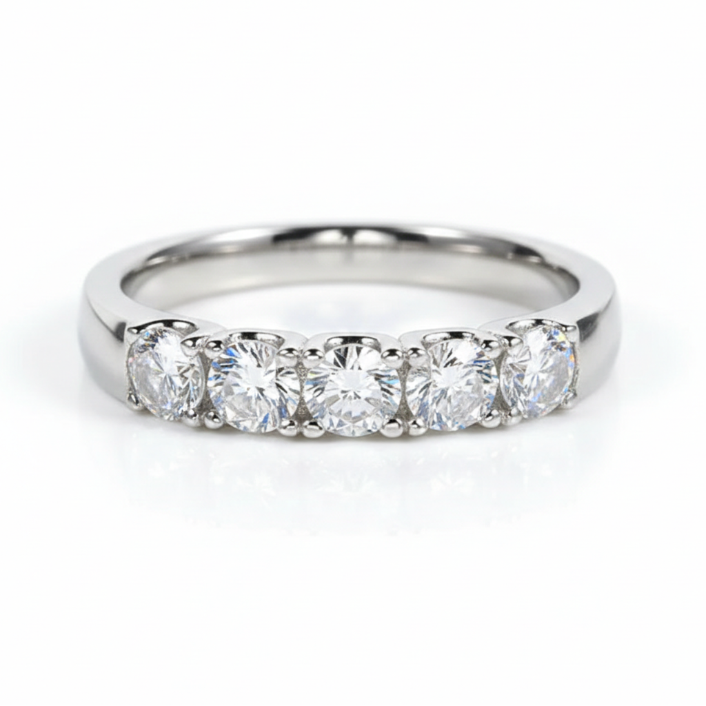 Anel em prata .925 e 1.0 CT moissanite