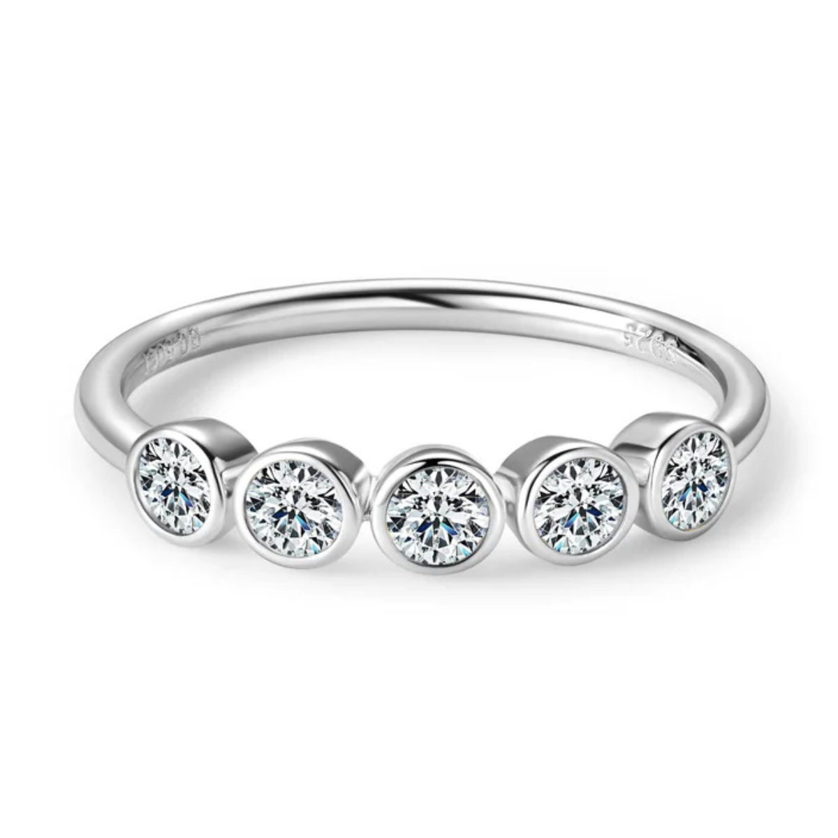 Anel em prata .925 e 3mm moissanite
