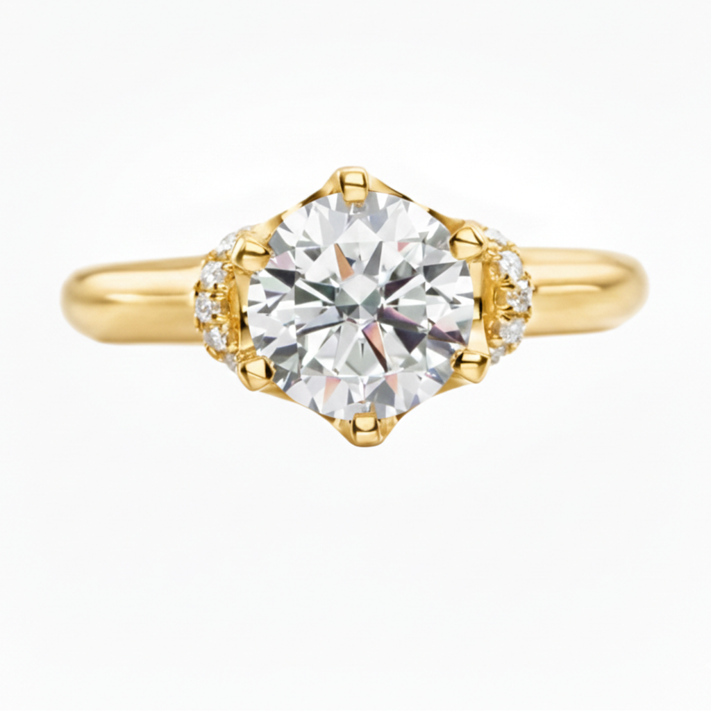 Anel em prata .925 e 2.5 CT moissanite