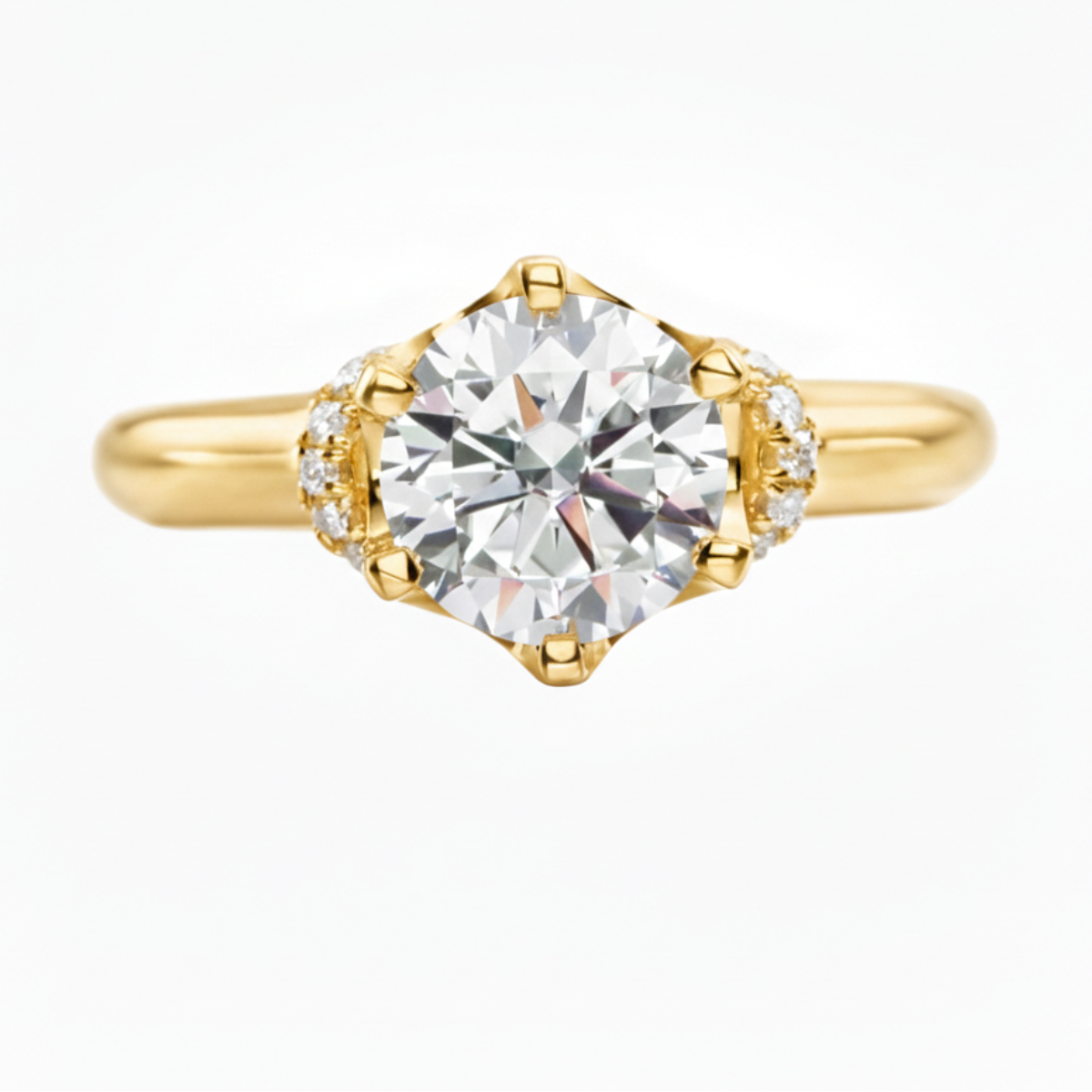 Anel em prata .925 e 2.5 CT moissanite