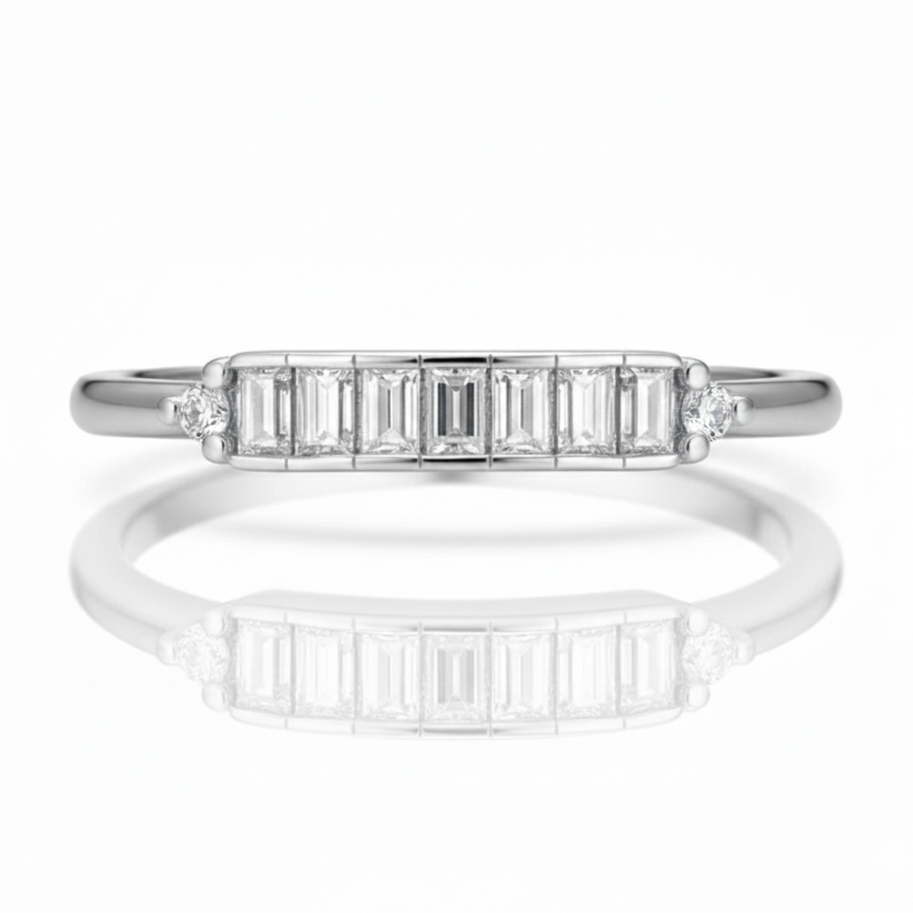 Anel em prata .925 e moissanite