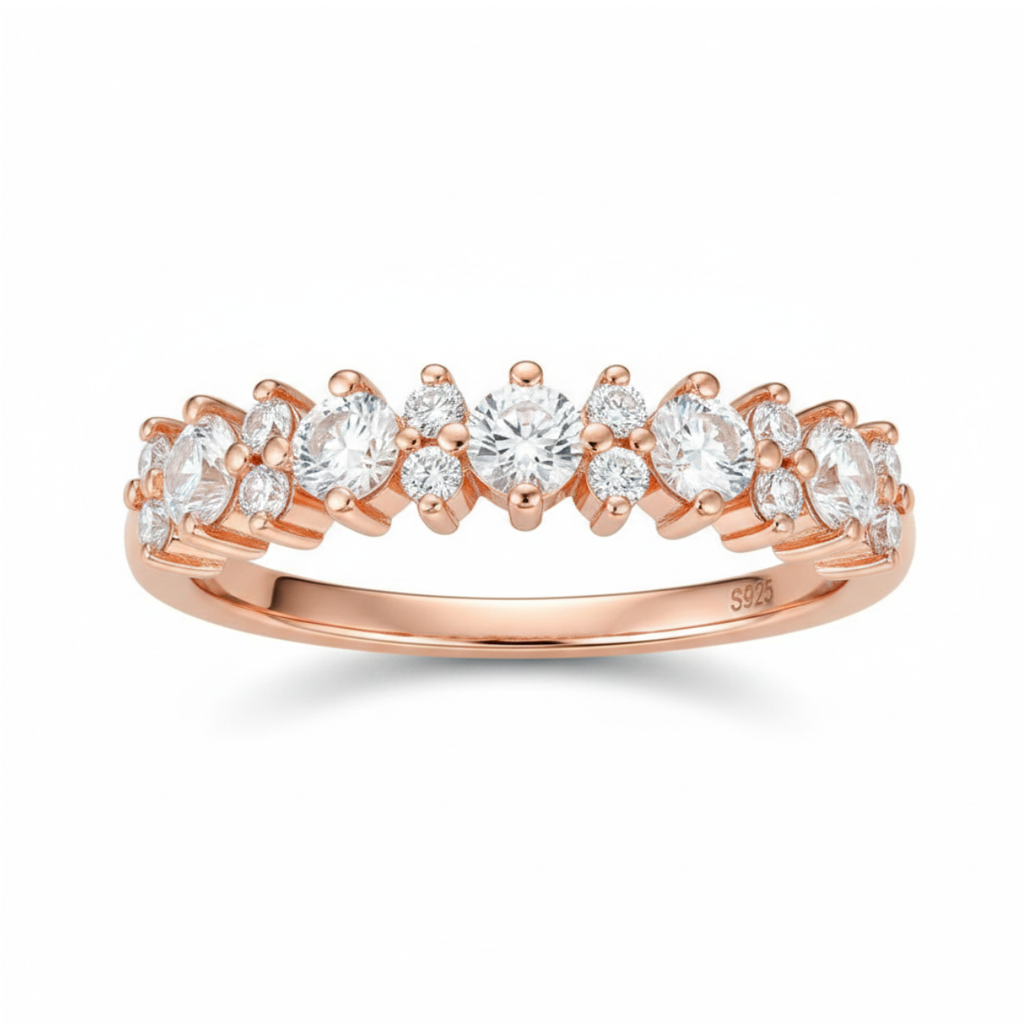 Anel em prata .925 e moissanite
