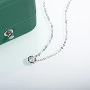Colar de Prata 925 com Ouro 18k e Moissanite - Yuna Joias