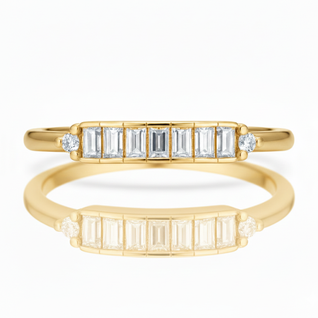 Anel em prata .925 e moissanite