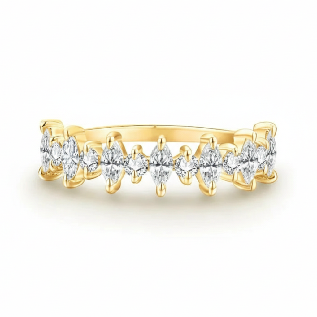 Anel em prata .925 e moissanite