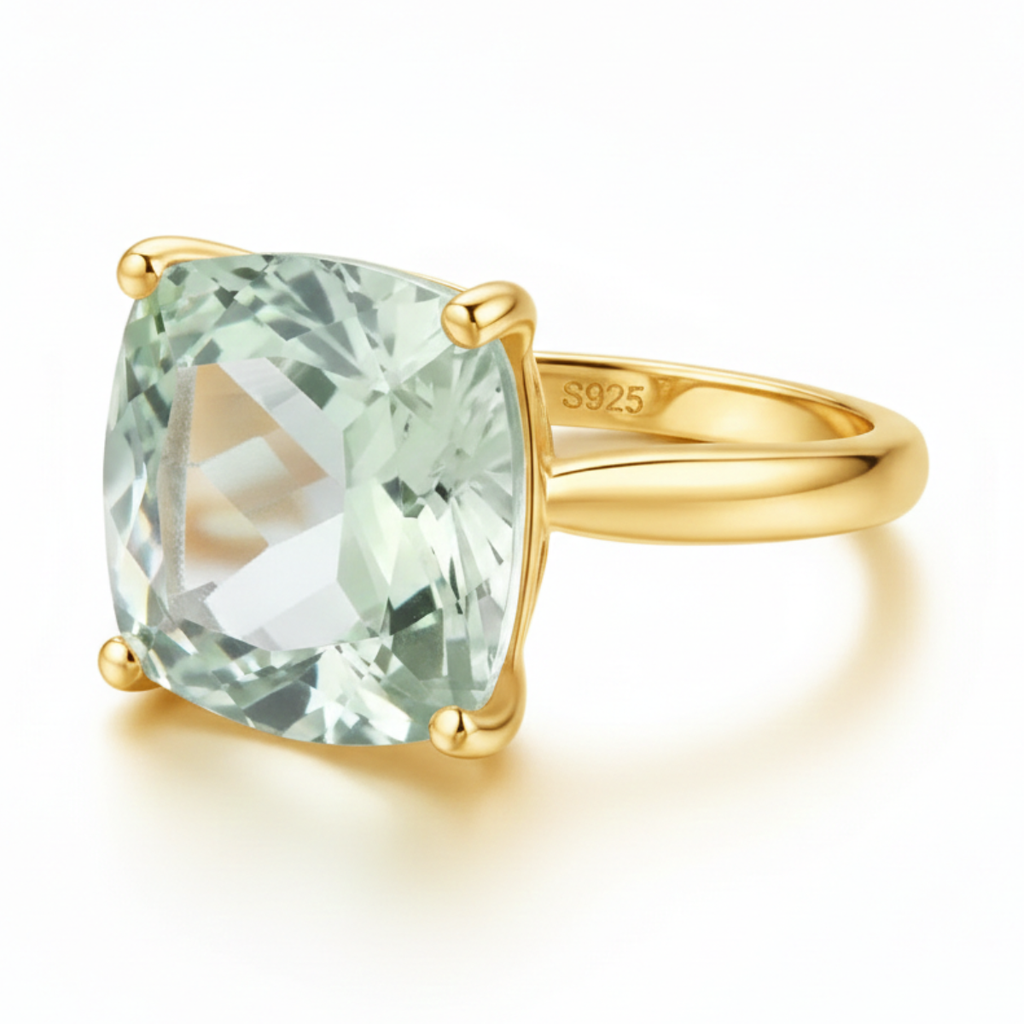 Anel em prata .925 e. 3.8CT ametista