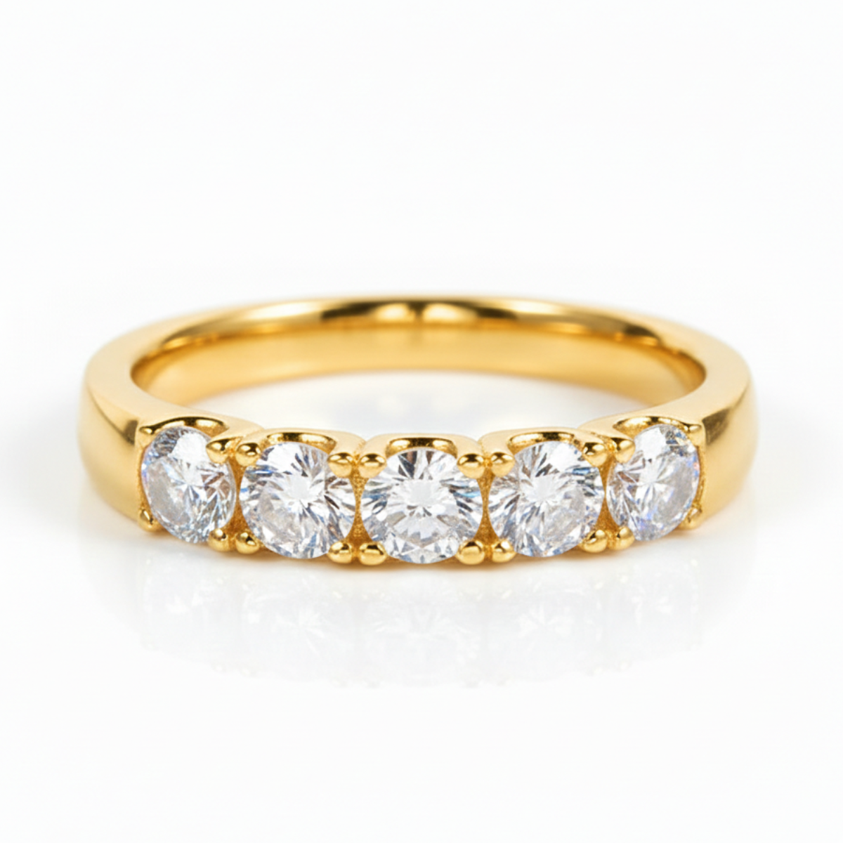 Anel em prata .925 e 1.0 CT moissanite