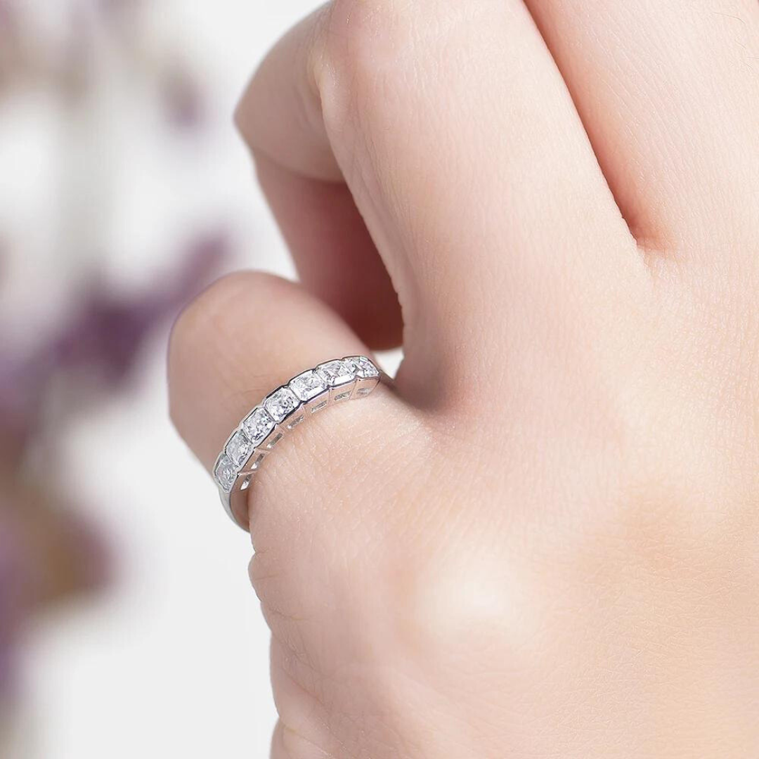 Anel em prata .925 e moissanite