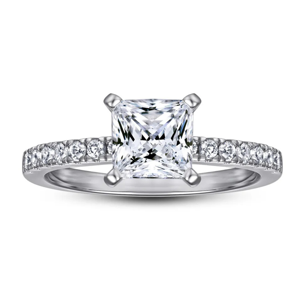 Solitário em prata .925 e 1.2 CT  moissanite