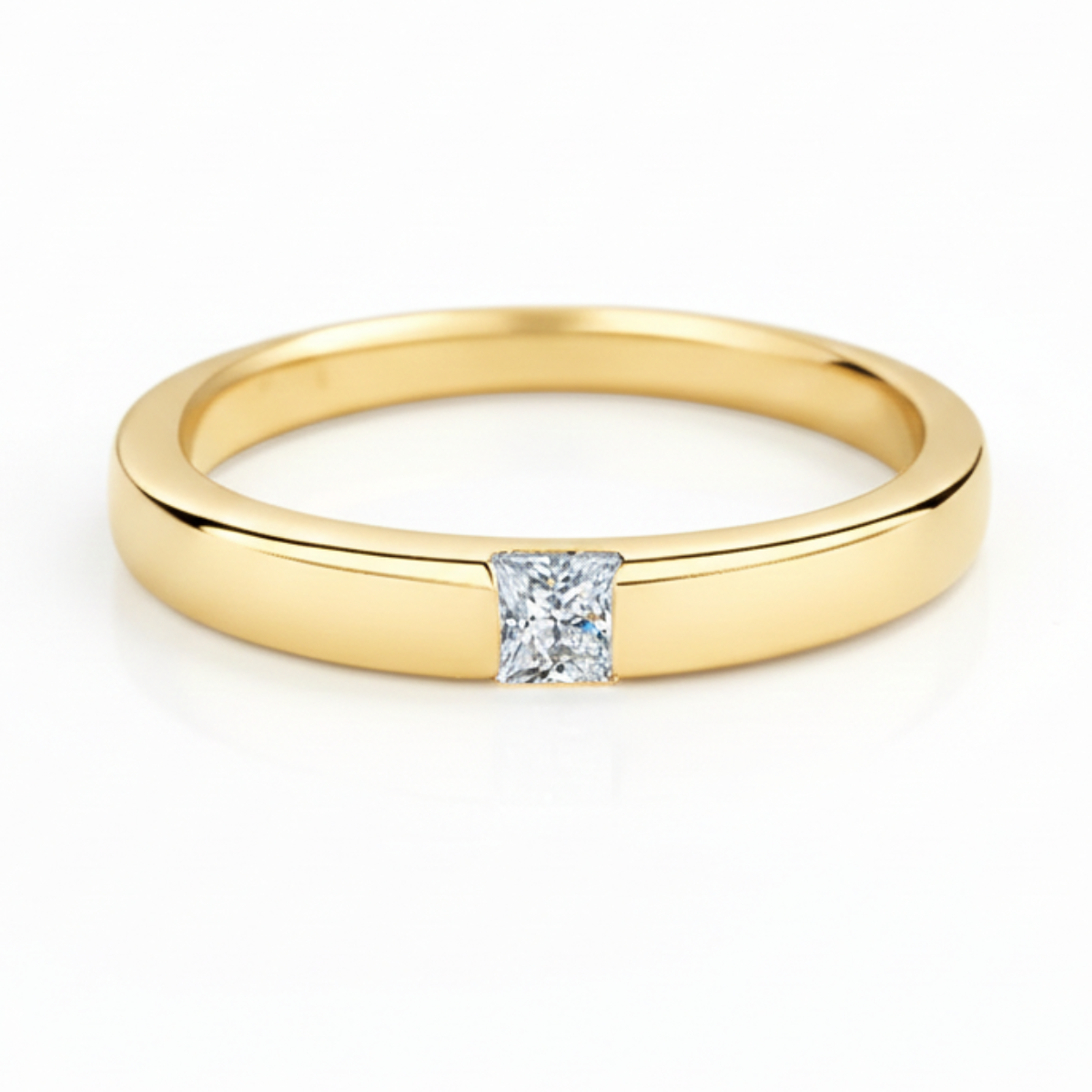 Anel em prata .925 e 0.3 CT moissanite