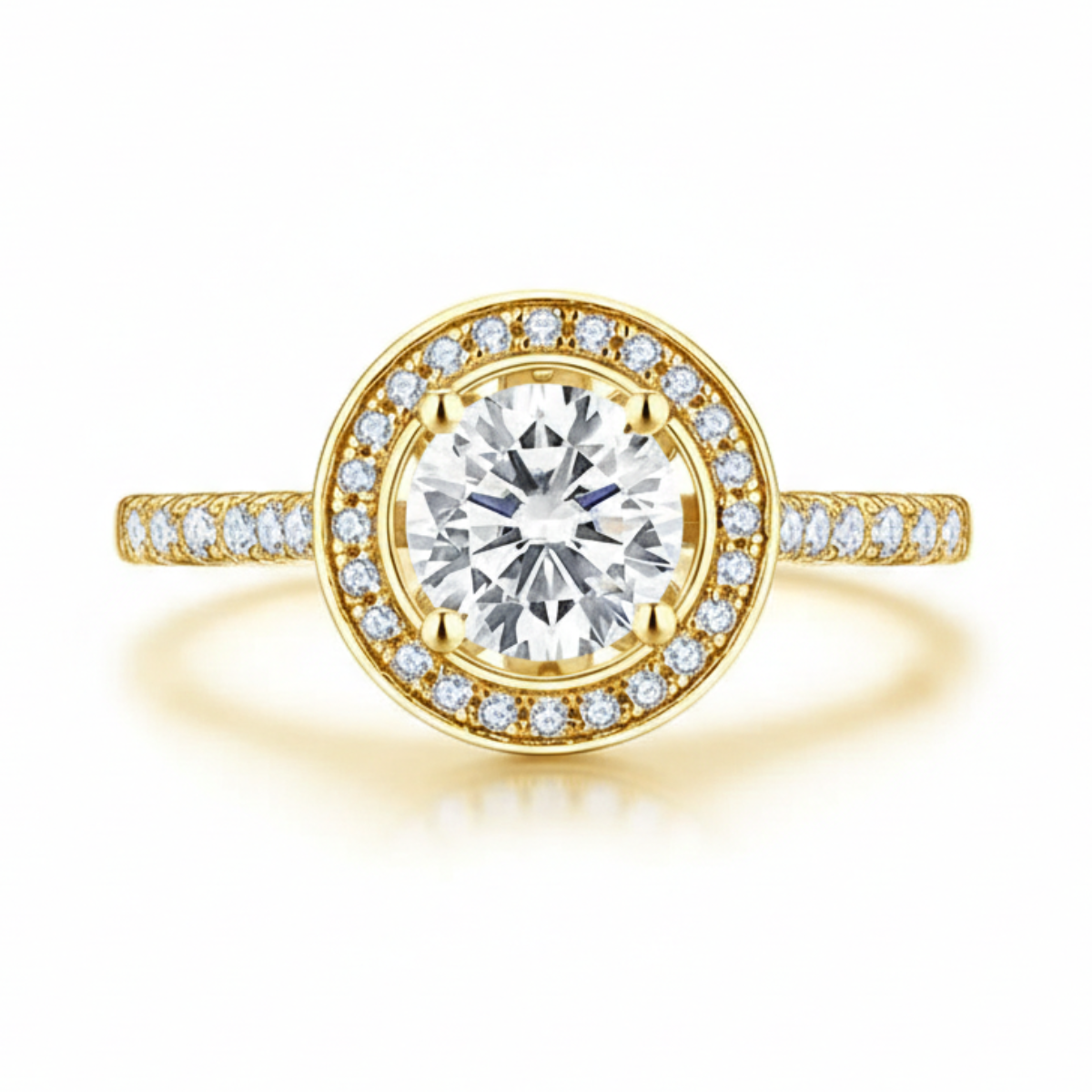 Anel em prata .925 e 1.0CT Moissanite