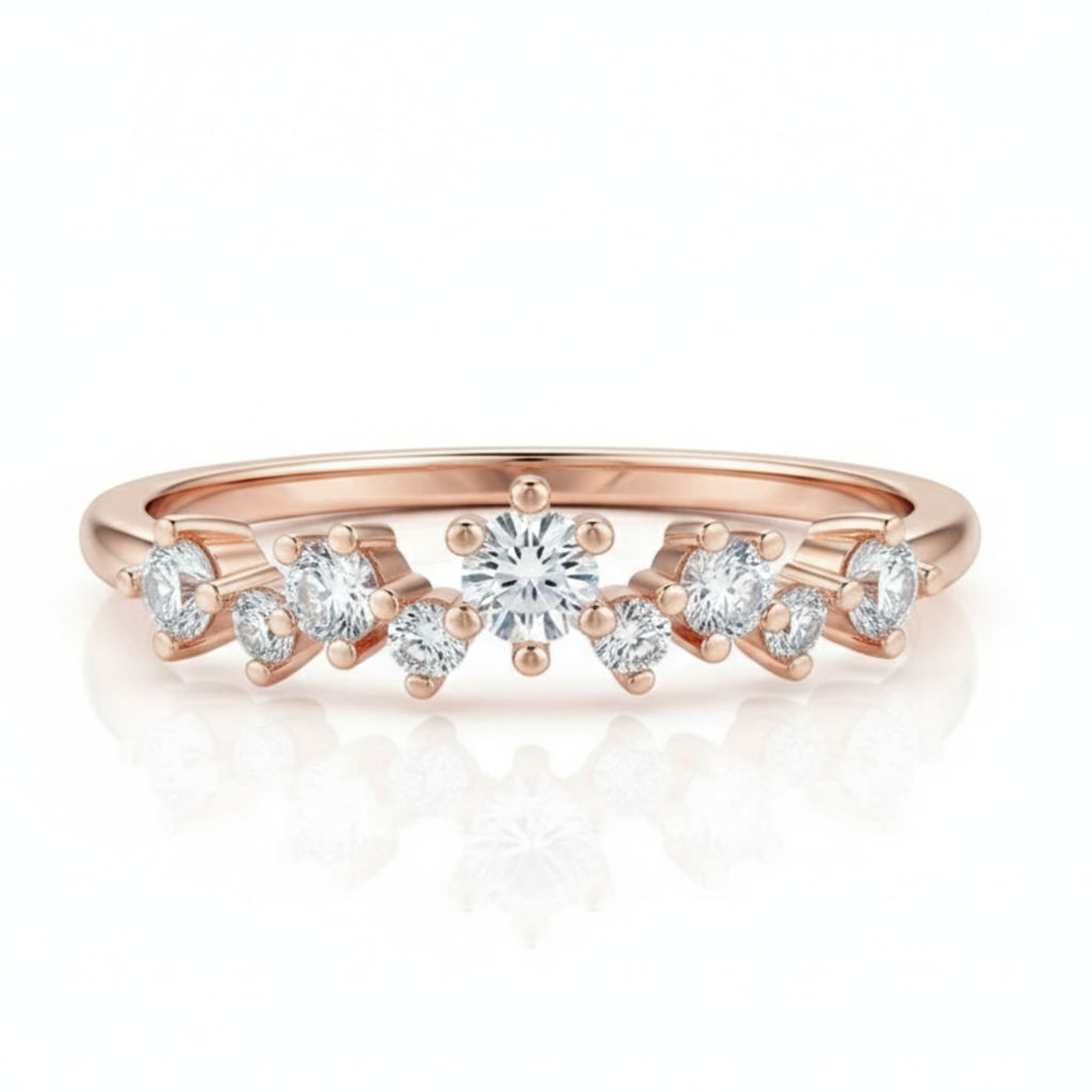 Anel em prata .925 e moissanite