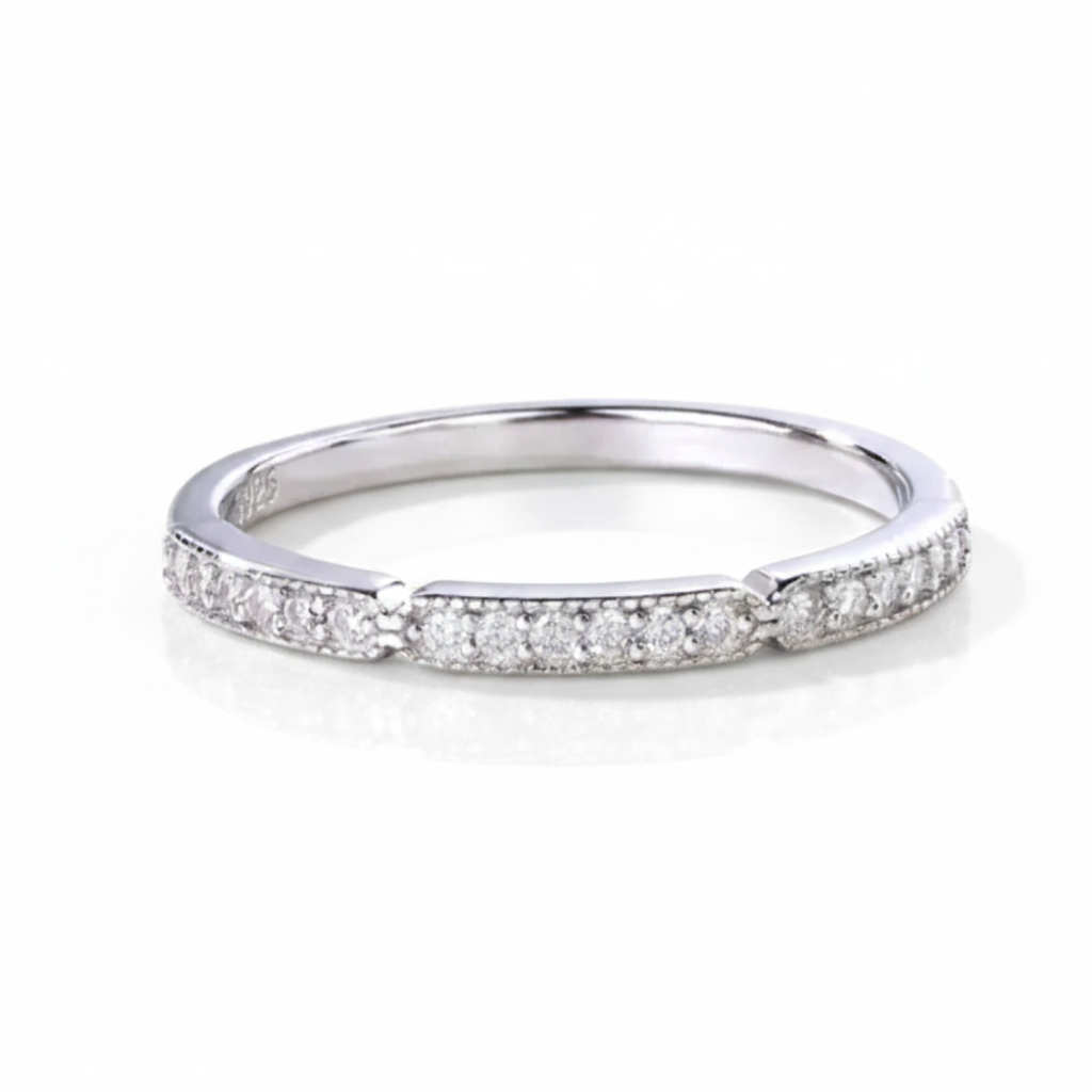 Anel em prata .925 e moissanite