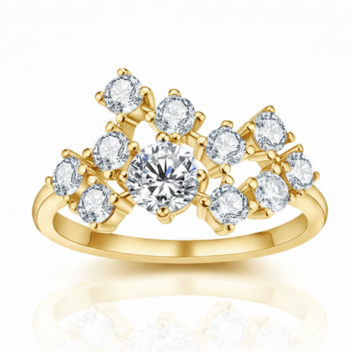 Anel em prata .925 e 1,5CT moissanite