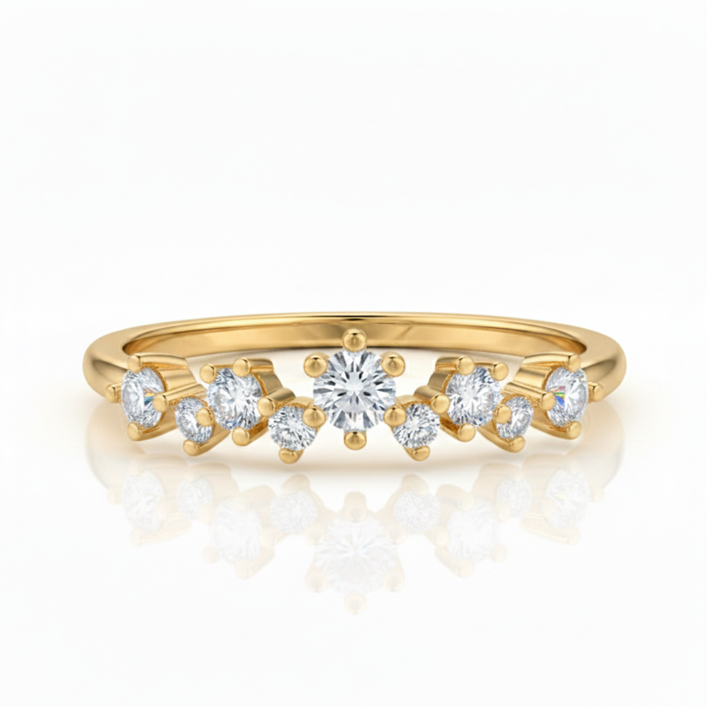 Anel em prata .925 e moissanite