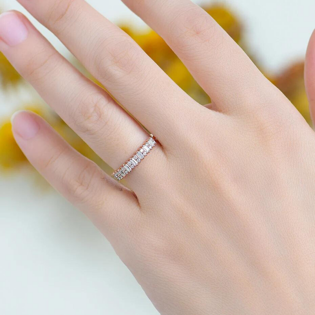 Anel em prata .925 e moissanite