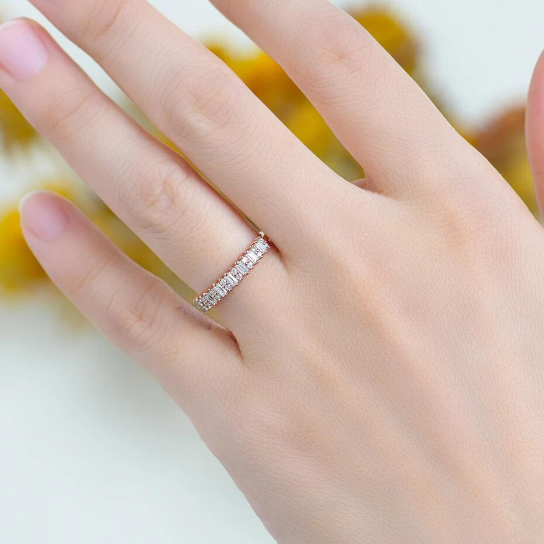 Anel em prata .925 e moissanite