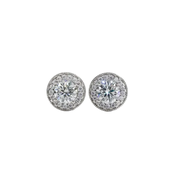 Brinco em prata 925 e moissanite 2.4ct