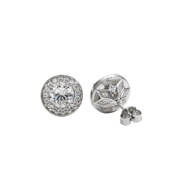 Brinco em prata 925 e moissanite 2.4ct