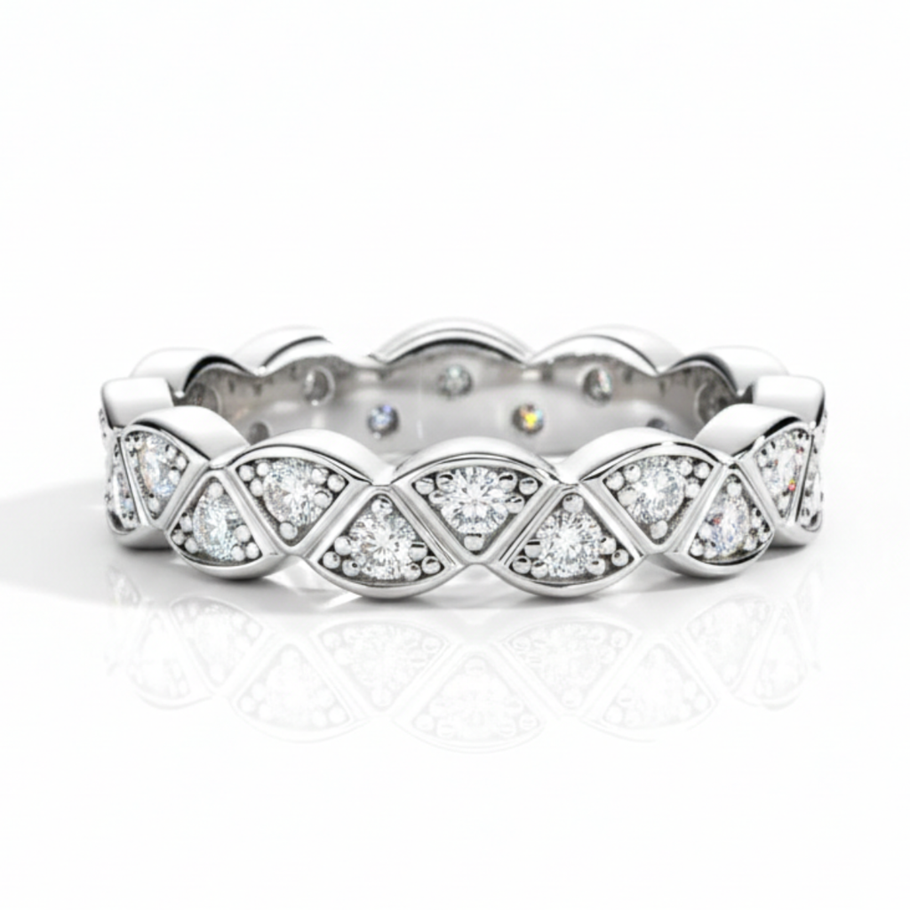 Anel em prata .925 e moissanite