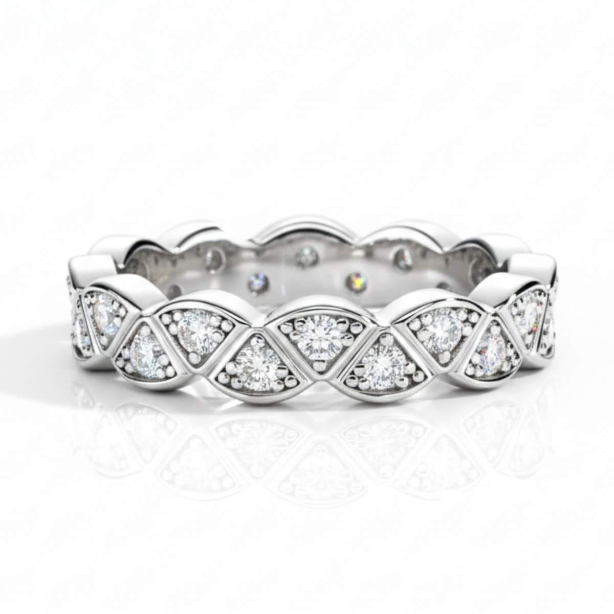 Anel em prata .925 e moissanite