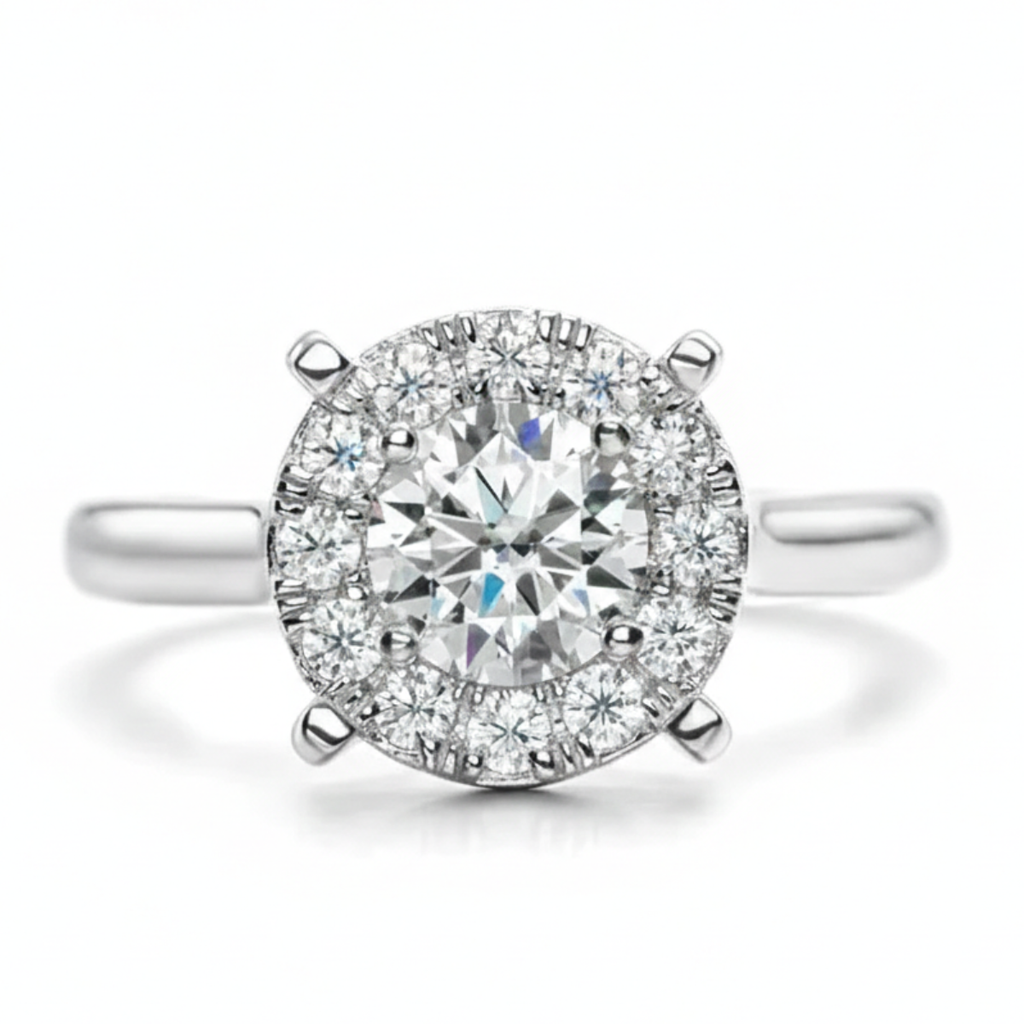 Solitário em prata .925 e 1.5ct moissanite