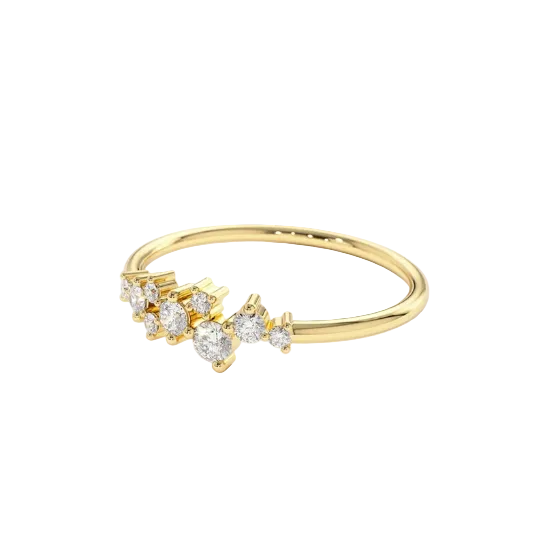 Anel em prata .925 e moissanite