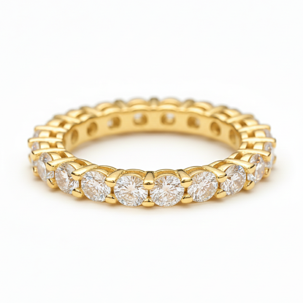 Aliança em prata .925 e 5mm moissanite