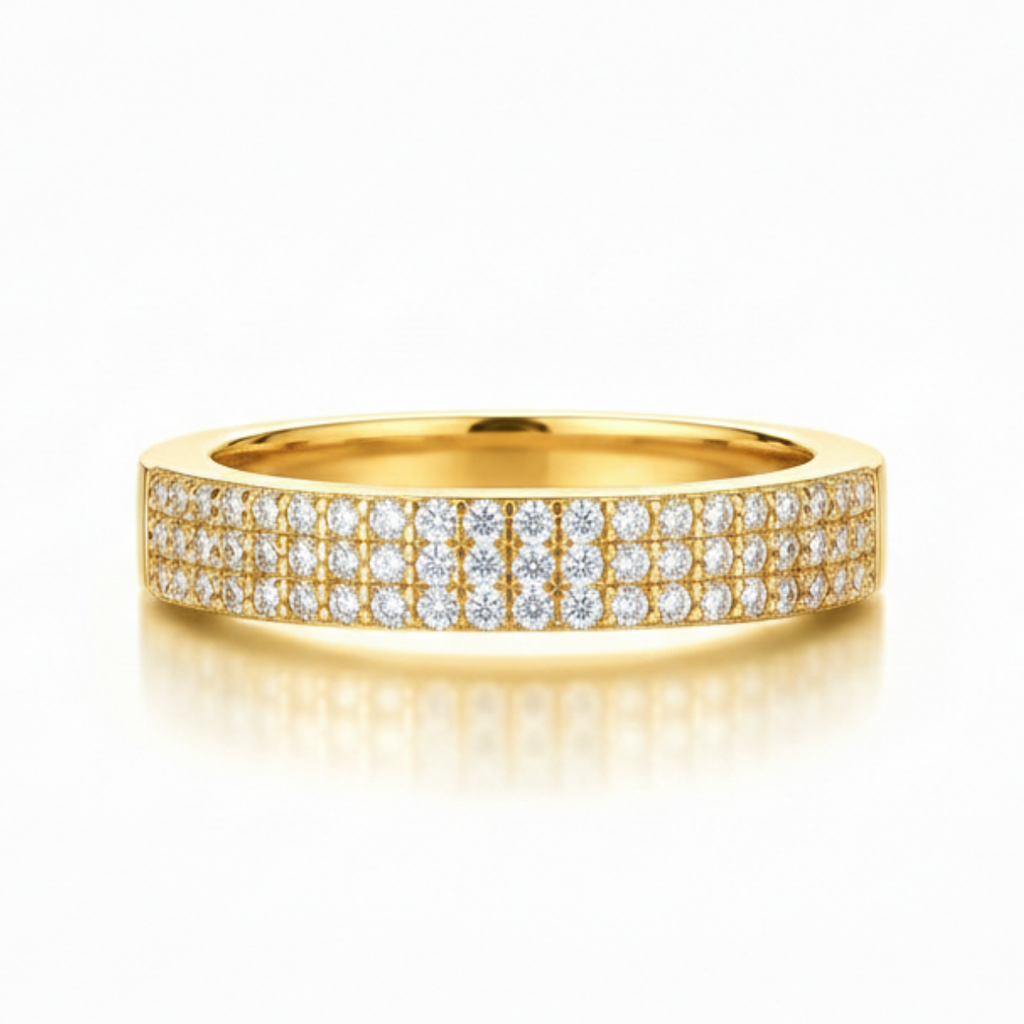 Anel em prata .925 e 0.45 CT moissanite