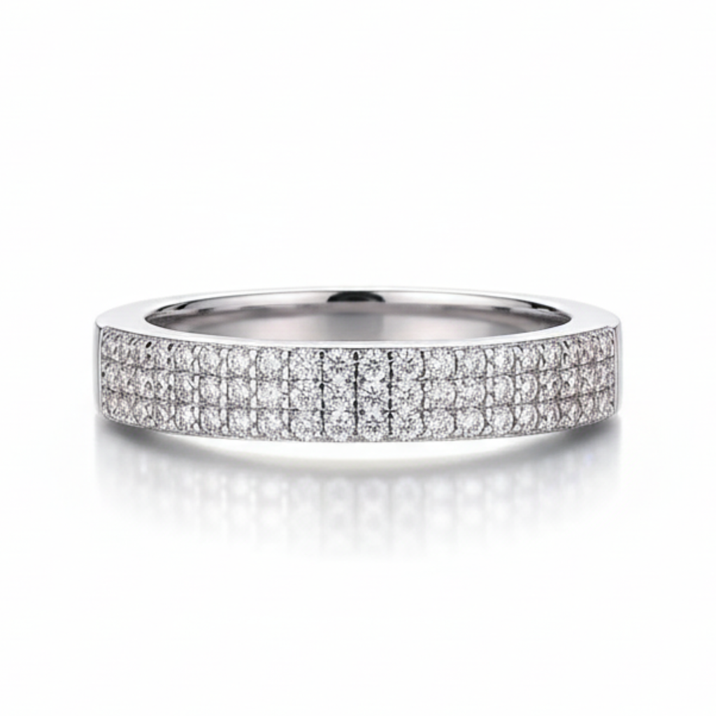 Anel em prata .925 e 0.45 CT moissanite