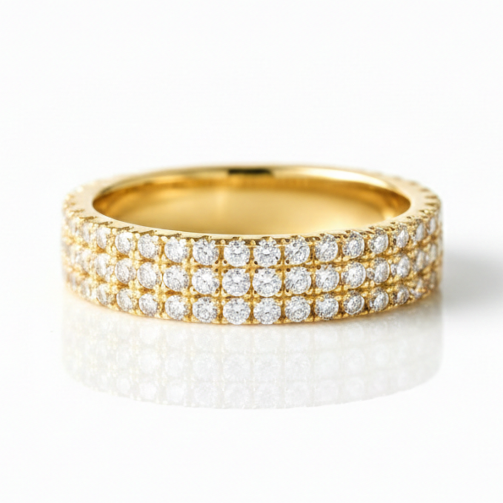 Anel em prata .925 e moissanite