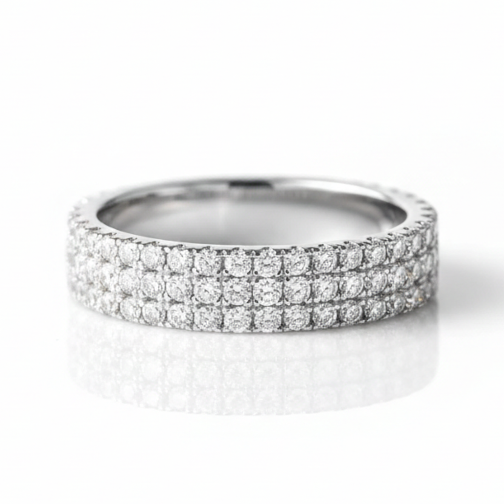 Anel em prata .925 e moissanite
