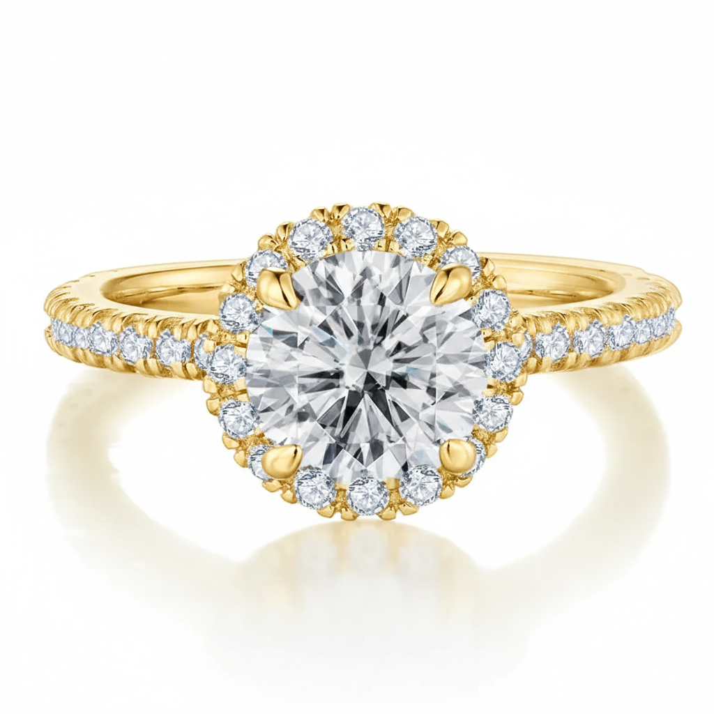 Solitário em prata .925 e 2.75ct Moissanite