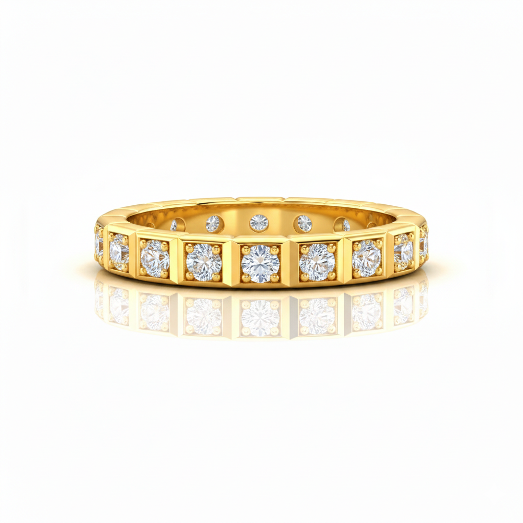 Anel em prata .925 e 2.2mm moissanites